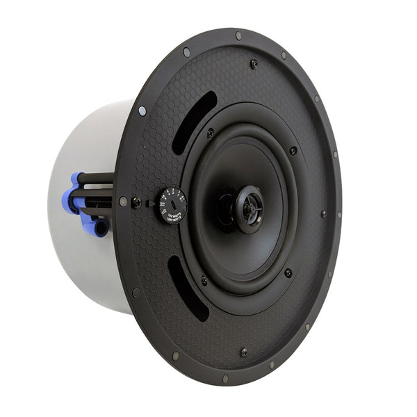6.5 inch Coaxial Frameless Commercial Ceiling Speakers Single 70V/100V 100W Max - UL2043 Plenum Rated