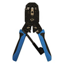 Professional Ratcheting Crimp Tool for Modular Plugs - RJ45, RJ12, RJ11, RJ9 & DEC Plugs - Strip and Cut