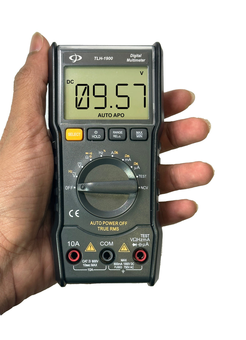 Multimeter Test Instruments Digital multimeter with test leads - LED display