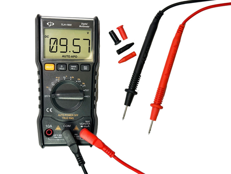Multimeter Test Instruments Digital multimeter with test leads - LED display