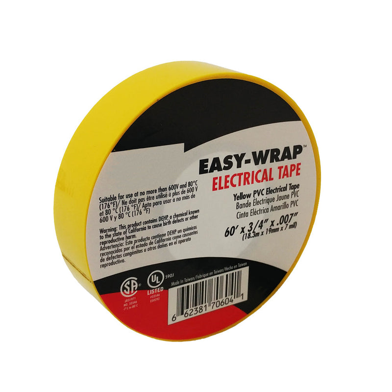 Electrical Tape 7mil 3/4 Wide 60ft Roll