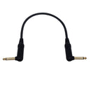 Premium Phantom Cables TS Mono Right Angle Male to TS Mono Right Angle Male Instrument/Guitar Patch Cable