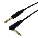 Premium Phantom Cables TS Mono Male to TS Mono Right Angle Male Instrument/Guitar Cable