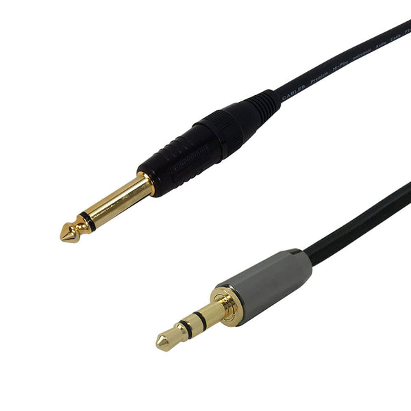 Premium Phantom Cables 1/4 inch TS to 3.5mm Stereo Male Audio Cable FT4