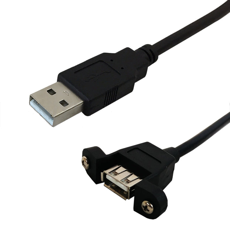 USB 2.0 Male to A Panel Mount Female Hi-Speed Cable