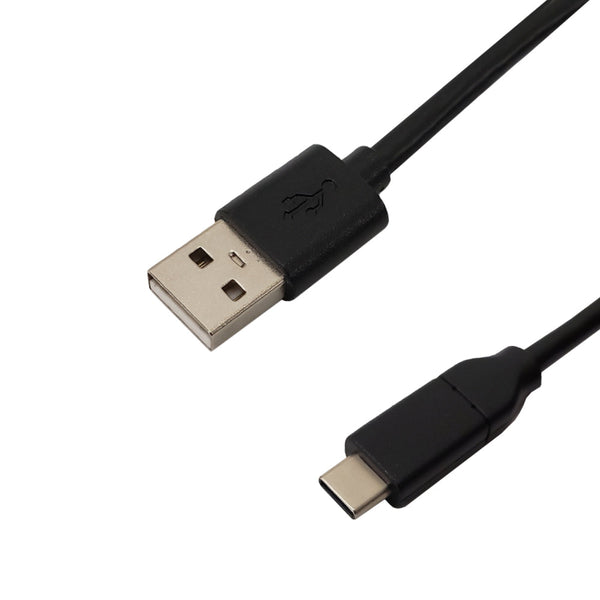 USB 2.0 Type-C to A Male Cable 480Mbps 3A USB-IF Certified - Black