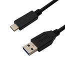 USB 3.1 Type-C Male to A Male Cable 10G 3A - USB-IF Certified - Black
