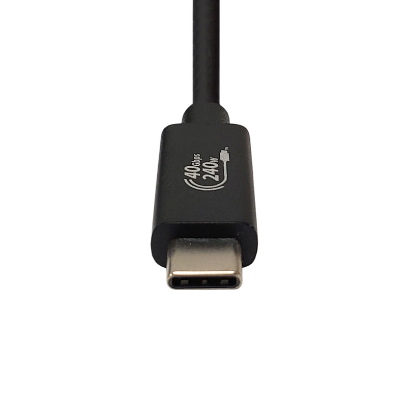 USB 4 Type-C Male to Type-C Male Cable 240W ERP - USB-IF Certified - Black