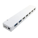 7-Port USB 3.0 Hub (2x USB 3.0, 5x USB 2.0 + Charger) - White