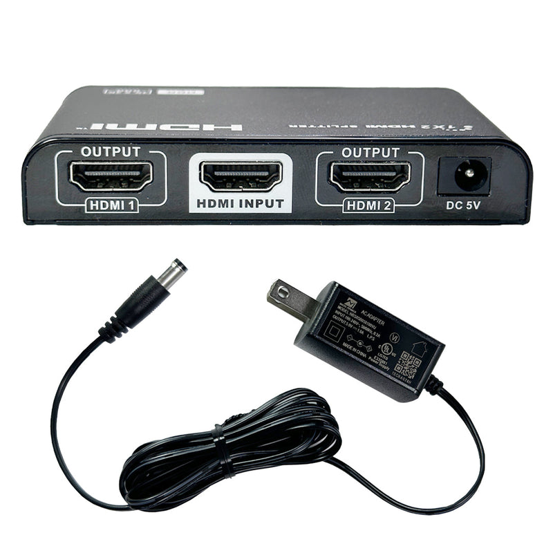 1x2 HDMI Splitter, 4Kx2K@60Hz, EDID, HDCP 2.2, YUV 4:4:4