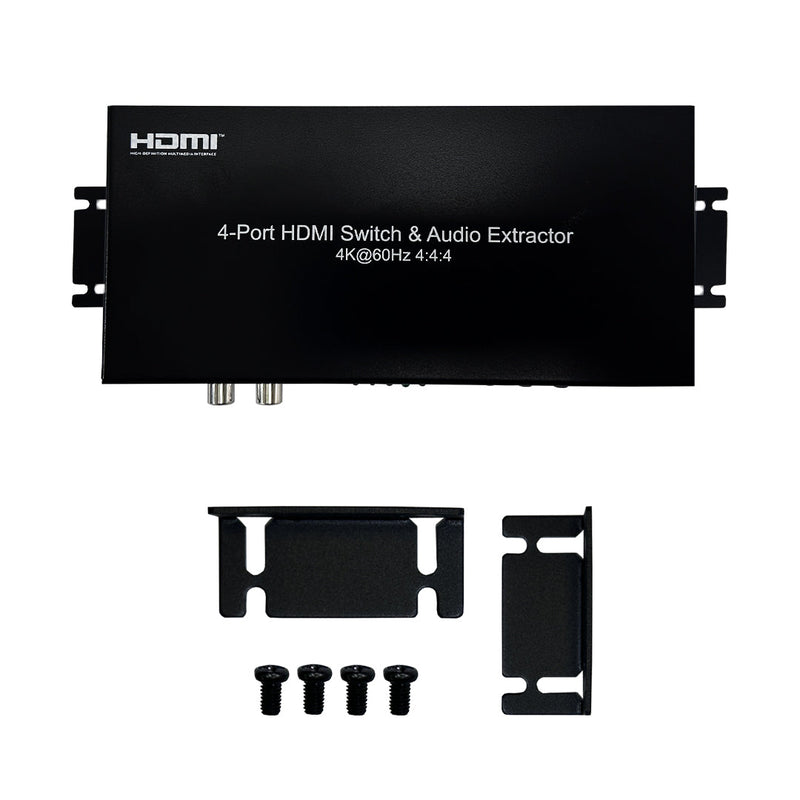 4-Port HDMI Switch 4Kx2K@60Hz - HDMI 2.0 -YUV4:4:4 -ARC CEC HDR - IR Control