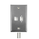 Single Gang, 1 x ICDB, 1x Keystone  Stainless Steel Wall Plate