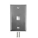 Single Gang, 1 x Keystone Stainless Steel Wall Plate