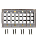 Four Gang, 24 x Keystone Stainless Steel Wall Plate