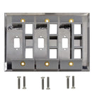 Triple Gang - 3x ICDB Cutout - 6x Keystone - Stainless Steel Wall Plate