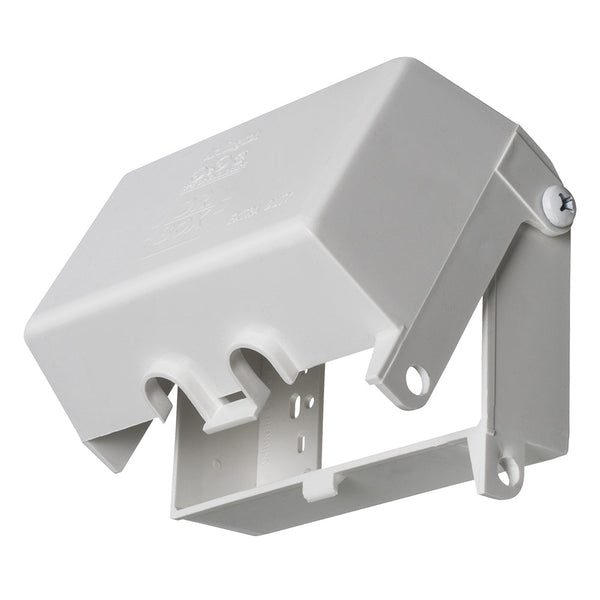 Outdoor Weather Proof Outlet Box, Single Gang Horizontal - White