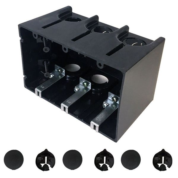 Outlet Box, Triple Gang - Power or Low Voltage, New / Existing Construction