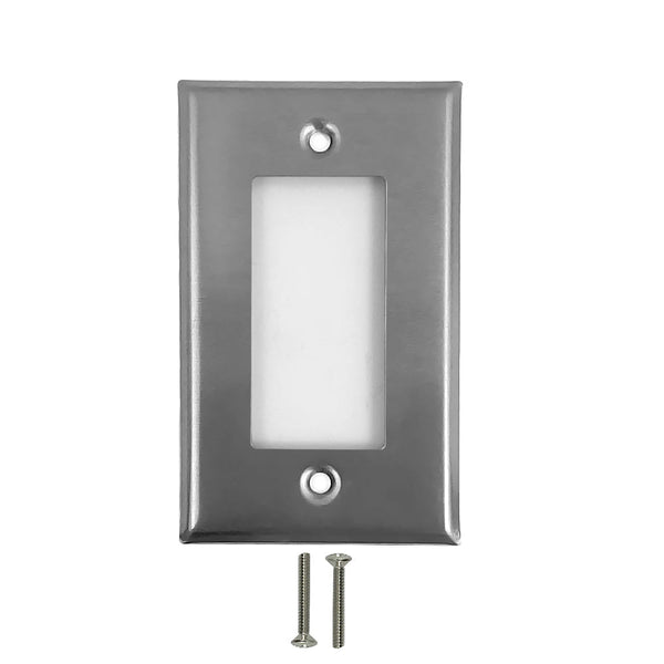 Decora Single Gang Wall Plate - Stainless Steel