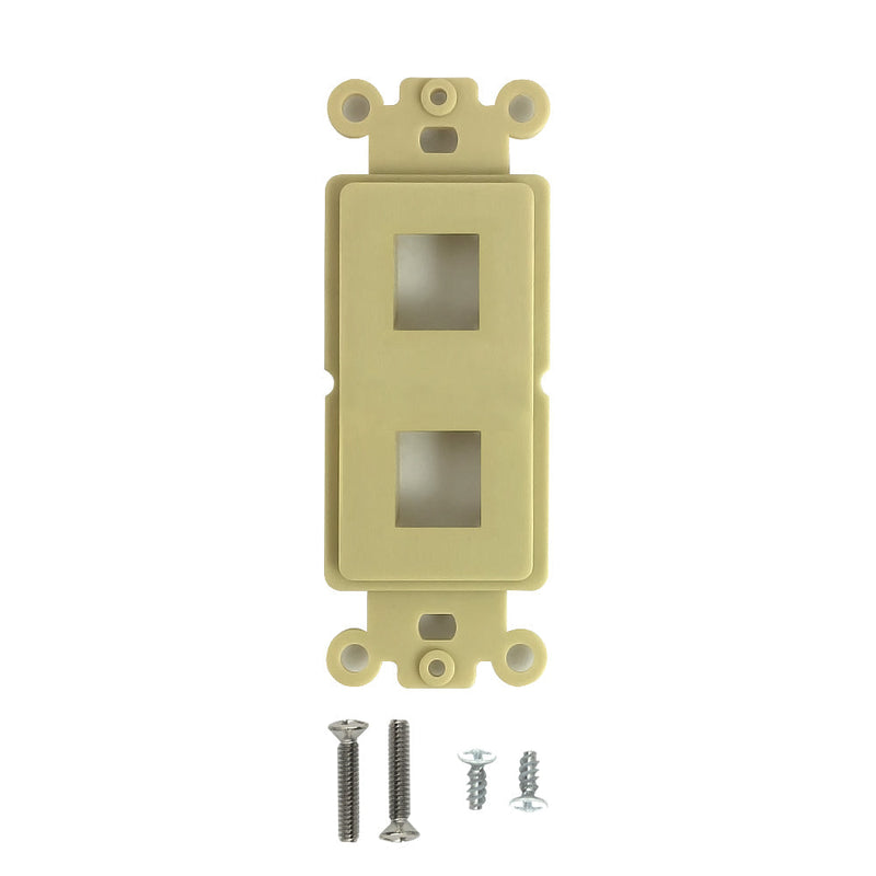 Decora Strap 2-Port Keystone - Ivory