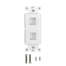 Decora Strap 2-Port Keystone - White