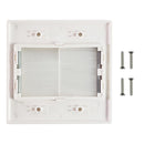 Cable Pass-through Wall Plate, Brush Style, Double Gang Decora - White