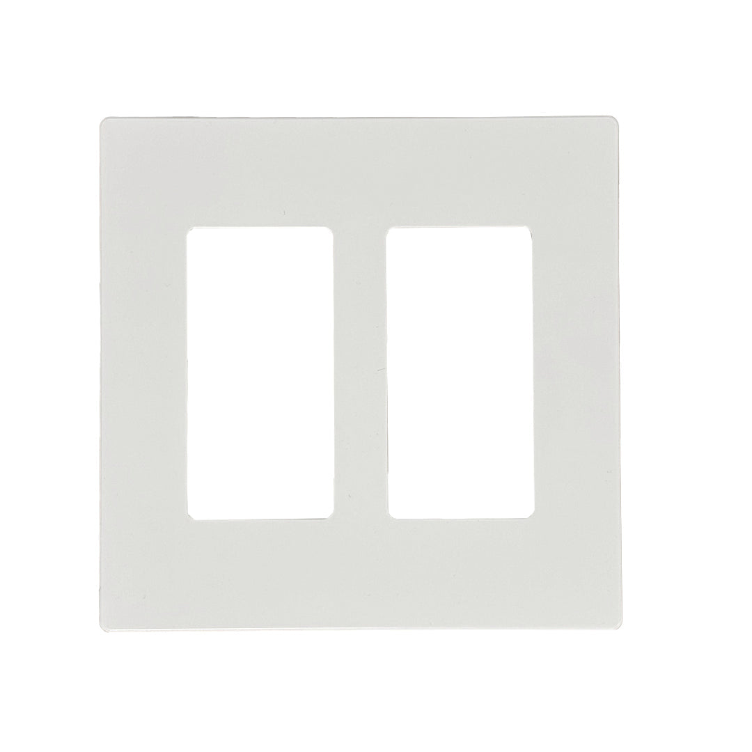 Decora Screw-Less Wall Plate- Double Gang - White