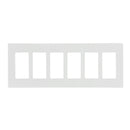 Decora Screw-Less Wall Plate- Six Gang - White