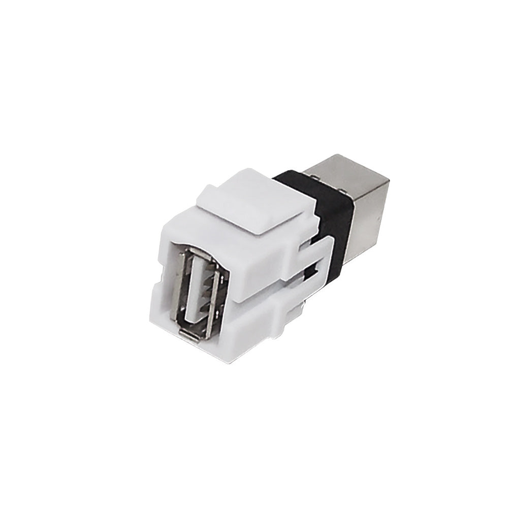 USB 2.0 A/B Keystone Wall Plate Insert