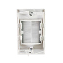 Cable Pass-Through Wall Plate - Brush Style with Wall Clip - Single Gang - White