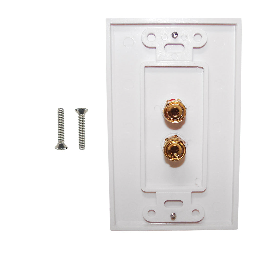 1 Pair Banana Clip Wall Plate Kit Decora - White