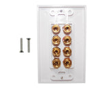 4 Pair Banana Clip Wall Plate Kit Decora - White