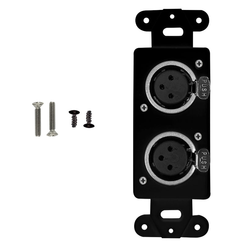Black Decora Strap - 2x XLR Female, Locking