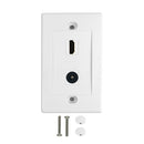 1-Port HDMI + 1-Port Toslink Wall Plate Kit - White