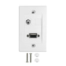 1-Port VGA + 1-Port 3.5mm Wall Plate Kit - White