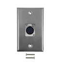 XLR 1 x Female Locking Wall Plate Kit - Stainless Steel