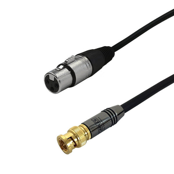 Premium Phantom Cables XLR Female to BNC Male Unbalanced Cable