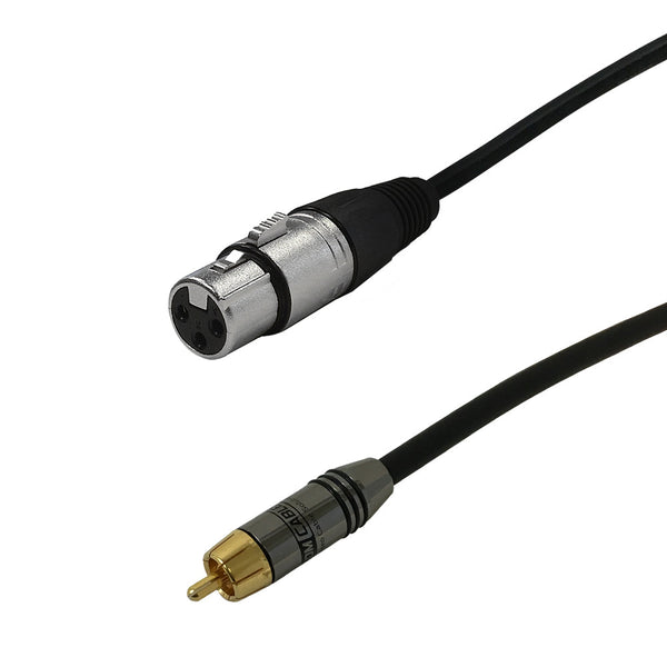 Premium Phantom Cables XLR Female to RCA Male Unbalanced Audio Cable FT4