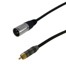 Premium Phantom Cables XLR Male to RCA Male Unbalanced Audio Cable FT4