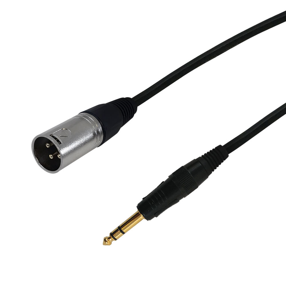 Premium Phantom Cables XLR Male to 1/4 inch TRS Male Balanced Audio Cable FT4