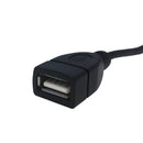 USB 2.0 A Right/Left Angle Male to A Straight Female Cable - Black