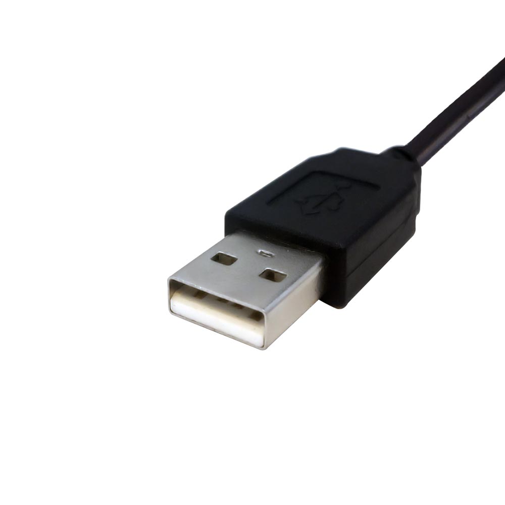 USB 2.0 A Straight Male to Mini-B 5-Pin Left Angle - Black