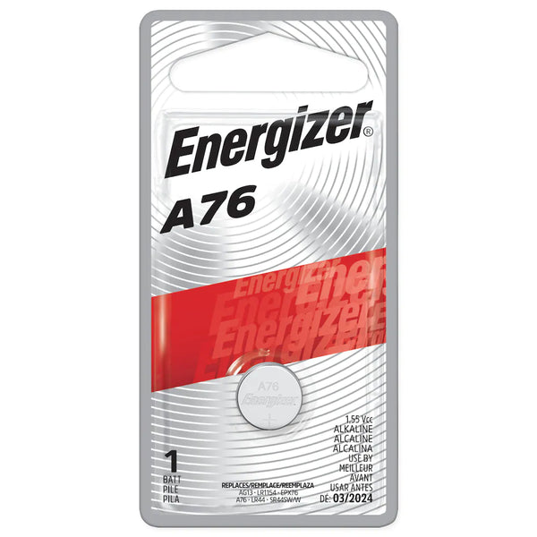 Energizer Coin Cell Battery 1.5V Size LR44 Alkaline (1 per pack)